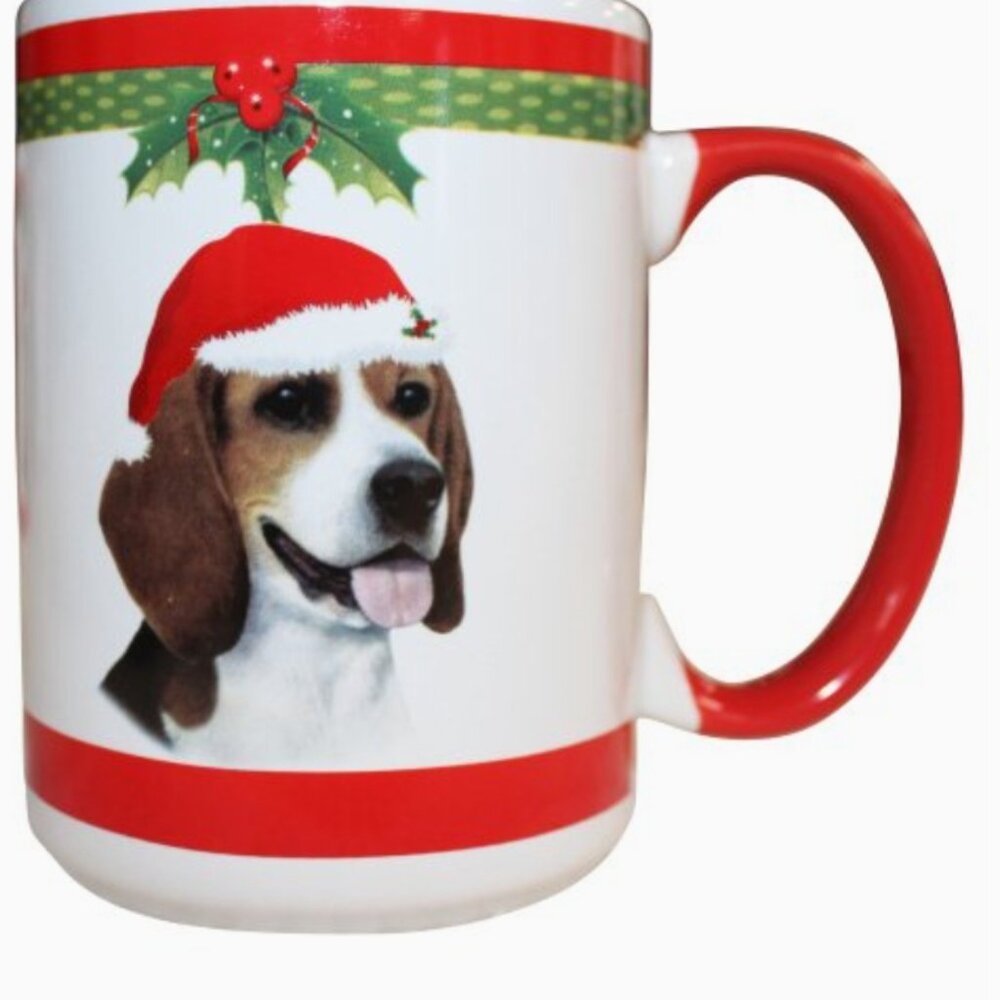 Beagle Christmas Coffee Mug 15 oz  NIB